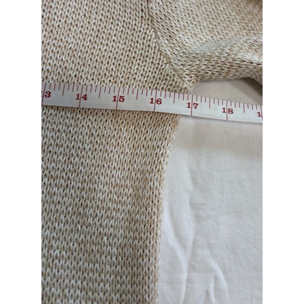 Harper Lane Cream Knit Hoodie Sweater Fisherman Nautical Preppy Women’s Size S - Picture 10 of 11